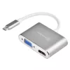 Väline videoadapter SILVERSTONE EP16 USB-C 3.1 koos HDMI ja VGA väljunditega