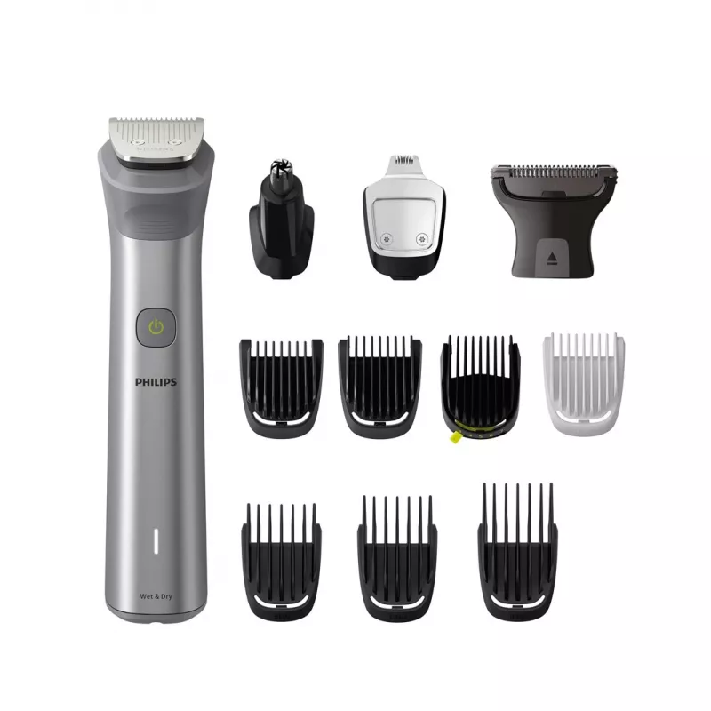 Philips All-in-One Trimmer MG5940/15 Series 5000, Stainless steel, 0.5 mm, 1.6 cm, 1 mm, Beard, Ear, Nose, aku