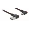 USB-kaabel DeLOCK EASY-USB 2.0 tüüp-A-pistik USB-C isasele 0,5 m must