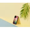 Kaitsev telefoniümbris iKins Apple iPhone 12 mini jaoks — vee-lille disain, must