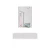 Dressing table with mirror cama meble PAFOS 80×41.6×100 cm, Valge matte, MDF frame, 1 drawer
