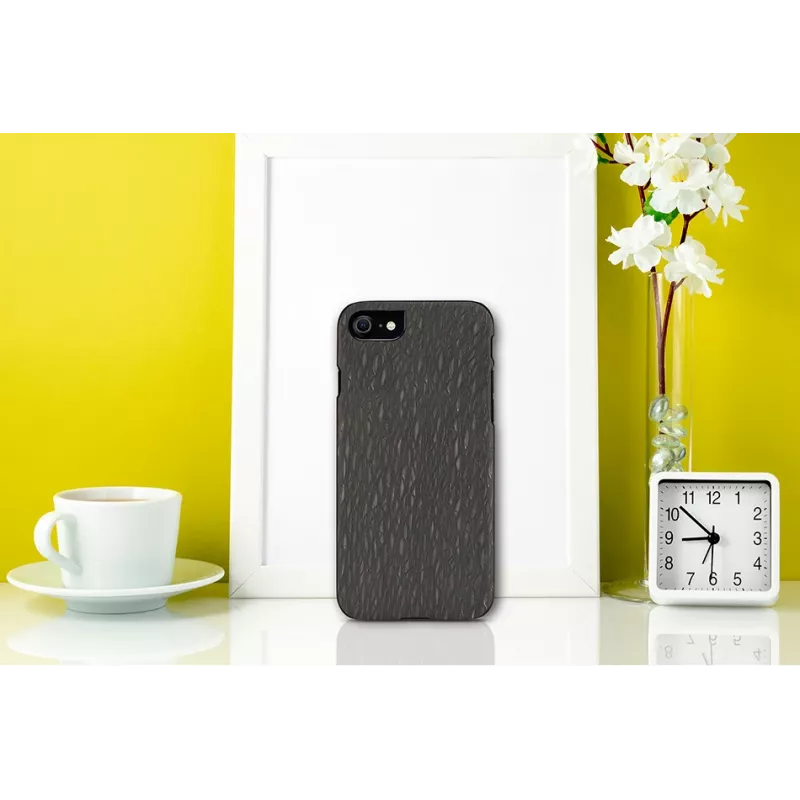 Man and wood telefonikohver iPhone 7/8 jaoks — must Carvalho