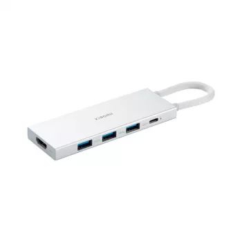 USB Hub Xiaomi XMDS05YM 5-in-1 USB-C USB 3.2 Gen 1 Valge