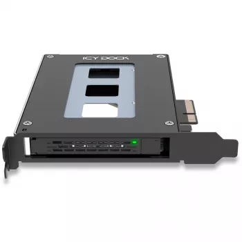 ICY Dock ToughArmor MB111VP-B - mobiilne mälu raam - and2 / and3 SSD Mobiilraam - 2.5 (6,4 cm) - NVMe - PCIe 4,0 x4 - Must (MB111VP-B)