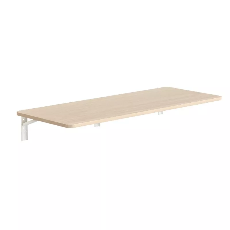 Seinale kinnitatav kokkupandav riiul MACLEAN MC-128 WD 100×40 cm puitviimistlusega