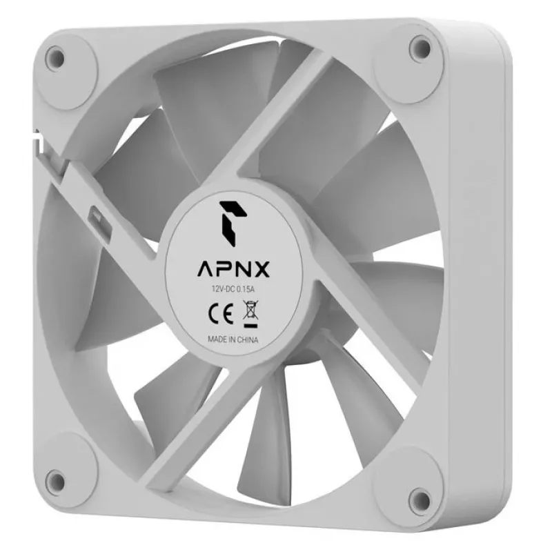 Jahutusventilaator APNX FP1-Q 120 PWM ARGB-WT 120 mm, PWM-juhtimine, ARGB-valgustus, valge raam