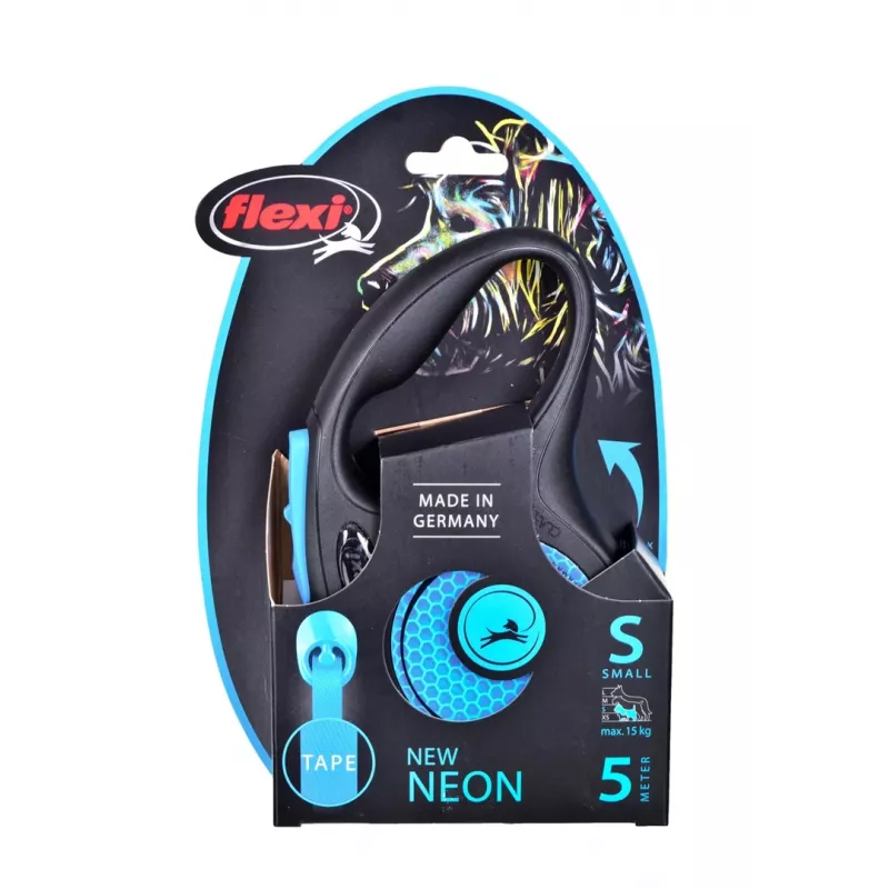 Flexi uus Neon S 5 m koera automaatne jalutusrihm
