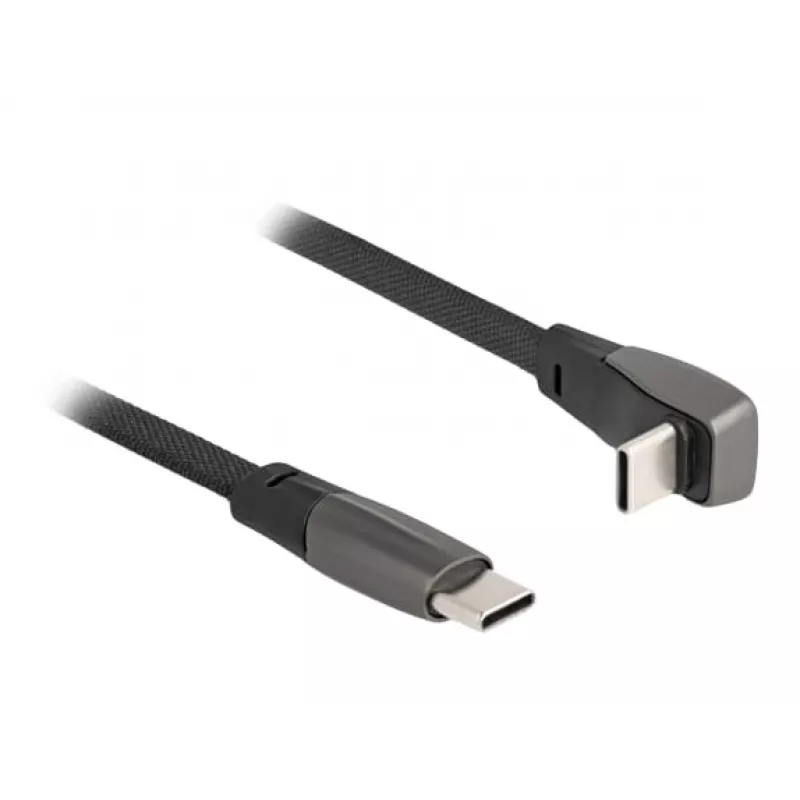 DeLOCK USB 2.0 lame lintkaabel USB USB-C isane USB USB-C isasele nurga all PD 3.0 60 W 14 cm must