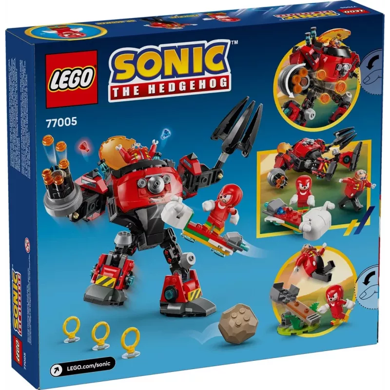 LEGO ehituskomplekt Sonic the Hedgehog 77005 Knuckles vs Dr Eggman Egg Crusher Mech, 350 tk, vanusele 8+