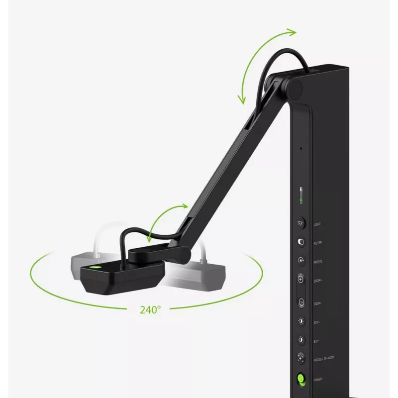 Dokumendikaamera IPEVO VZ‑R ULTRA (13 MP, 25,4 / 3,06 mm CMOS, USB‑C, HDMI, must)