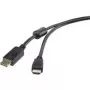 DisplayPort-HDMI video- ja helikaabel Renkforce 1,8 m — digitaalne ühendus DP-allikast HDMI-kuvarile
