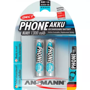Ansmann Phone DECT NiMH aku, (AA), 1300 mAh, 2 tk pakendis (5030802)