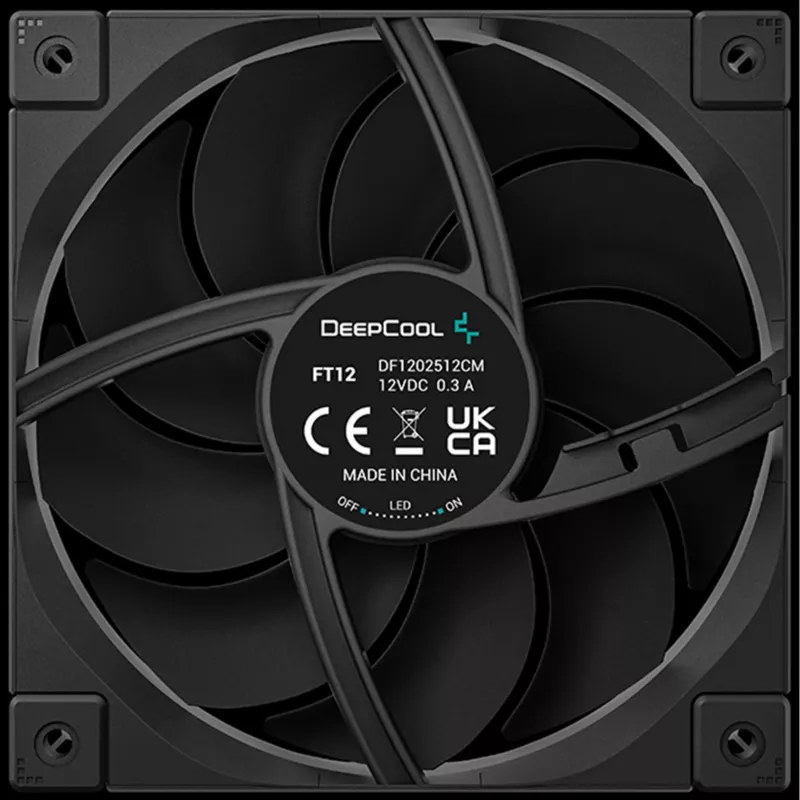 Deepcool FT12 120mm korpuse ventilaator – must