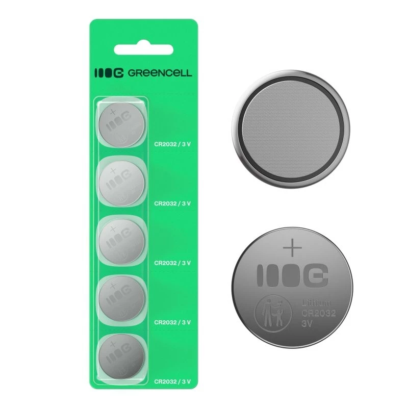 Patarei Green Cell CR2032 3V — 5 tk pakk
