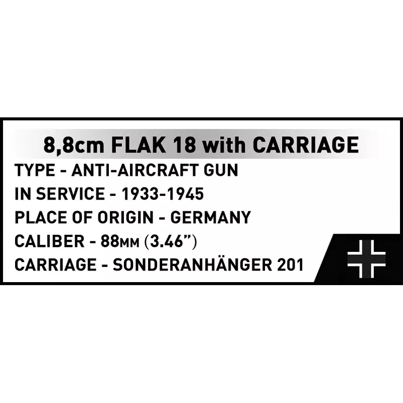 Ehituskomplekt Cobi ehituskivid 8,8 cm Flak koos haagisega — 360 osa