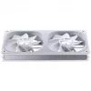 Jonsbo ZA-240 valge 240mm ARGB lõpmatu peegli ventilaator, kahe 120mm ventilaatoriga, PWM tugi