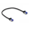 Võrgukaabel DeLOCK RJ45 Cat.6A S/FTP Õhuke 0,25 m Must