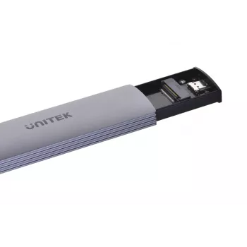 M.2 SSD korpus Unitek uDrive Hall — M.2 (2230/2242/2260/2280), NVMe/SATA III, USB-C 10 Gbit/s, alumiinium