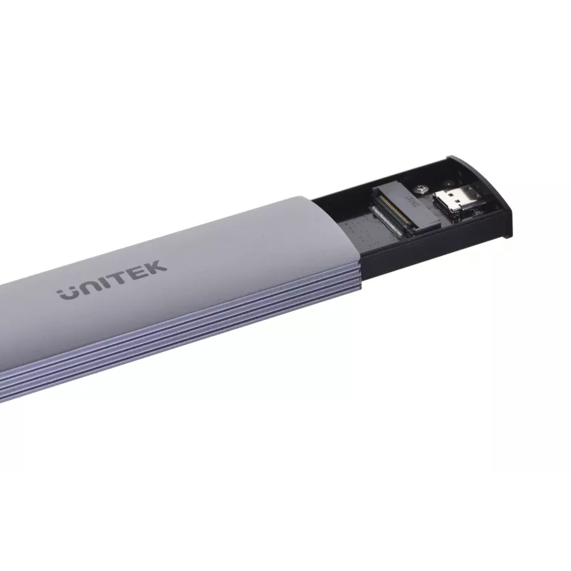 M.2 SSD korpus Unitek uDrive Hall — M.2 (2230/2242/2260/2280), NVMe/SATA III, USB-C 10 Gbit/s, alumiinium