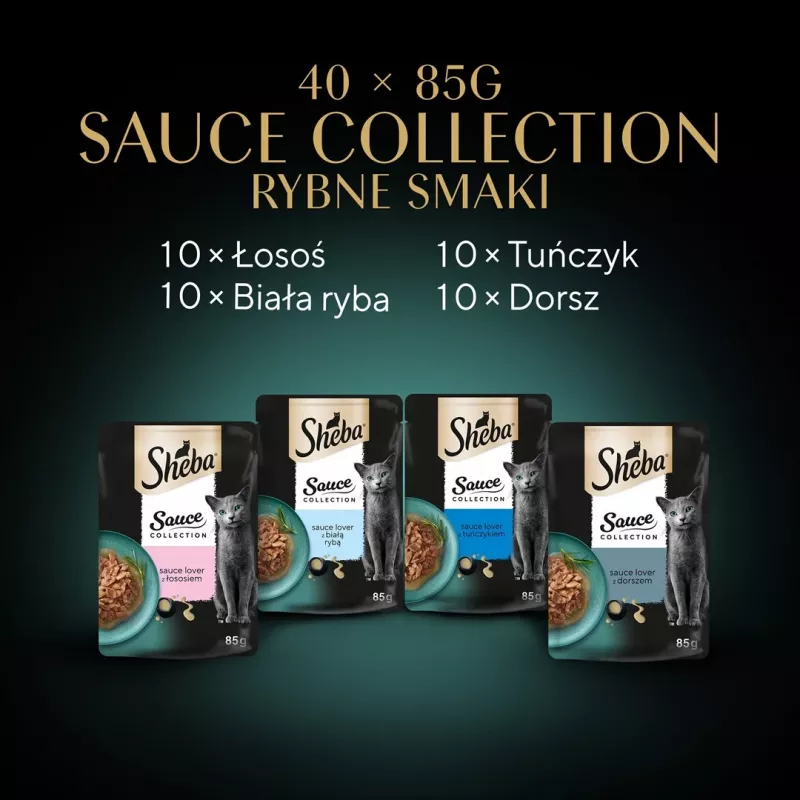 SHEBA Sauce Collection Fish flavors collection - märg kassitoit - 40x85 g