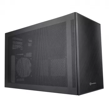 SilverStone SST-SG17B Micro-ATX / Mini ITX korpus - must