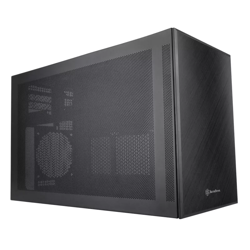 SilverStone SST-SG17B Micro-ATX / Mini ITX korpus - must