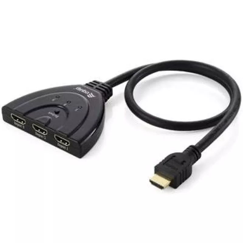 Equip 3x1 HDMI lüliti, 1920 x 1080 pikslit, Full HD, must
