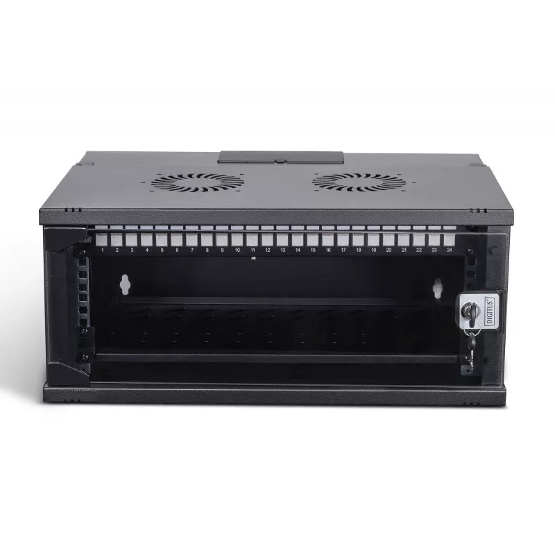 Seinale paigaldatav võrgukapp DIGITUS SOHO Pro DN-49201-SET — 19 tolli 4U, 540x400 mm, IP20, võtmega lukk