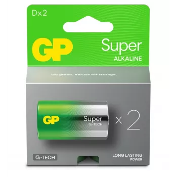 GP Batteries GPPCA13AS130 Mono (D) patarei, leelis-mangaan, 1,5 V, 2 tk (03013AETA-B2)