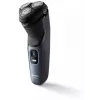 Elektriline rootorpardel Philips 3000 Series S3144/00 — 3 peaga, märg ja kuiv, Li‑Ion aku, juhtmevaba, sisseehitatud trimmer, must/sinine