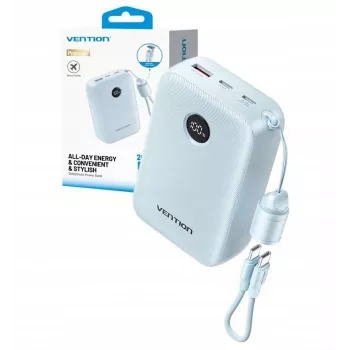 Akupank Vention FKBL0-C 20000 mAh, 2x USB-C + 1x USB-A, sinine