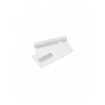 Aknaga ümbrik (30x90 mm) vasakul, keskel, E65 (DL), 110x220 mm, 80 g, valge, karp 1000 tk