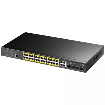 Hallatav kommutaator Cudy GS2028PS4 L2 Gigabit Ethernet 24 porti PoE 1U must