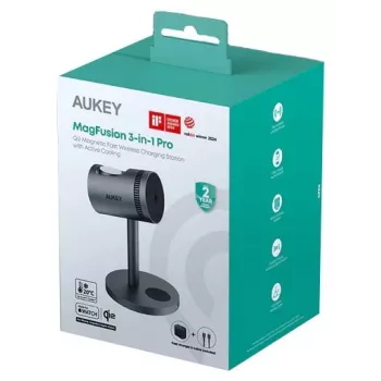 Jahutusega 3in1 juhtmevaba laadija LC-MC311A 15W Qi2 MagSafe + 30W PD toiteadapter