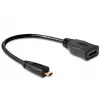 HDMI-kaabel DeLOCK 65391 0,23 m tüüp A tüübile D must