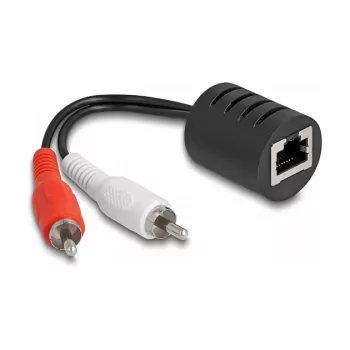 DeLOCK 87857 helikaabel 2 x RCA RJ-45 Must Punane Valge