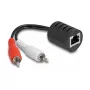 DeLOCK 87857 helikaabel 2 x RCA RJ-45 Must Punane Valge