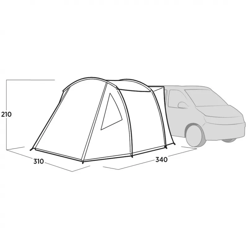 Easy Camp Eidfjord hall tunnelkujuga bussi eestelk, 2025. aasta mudel