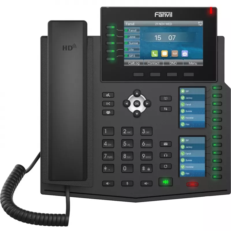 IP-telefon Fanvil X6U V2 must 20 liini LCD Wi-Fi