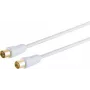 Koaksiaalkaabel S/CONN 80024-128G 3,75 m IEC valge