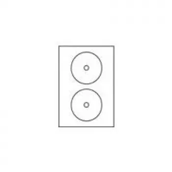Avery - CD/DVD-sildid - Valge - 117 mm ümmargused - 50 silti (25 lehte x 2) (L7676-25)