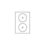 Avery - CD/DVD-sildid - Valge - 117 mm ümmargused - 50 silti (25 lehte x 2) (L7676-25)