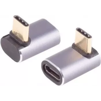 USB-C adapter ShiverPeaks 14-05037 4.0 90° nurga all, paremnurkne USB-C pistik