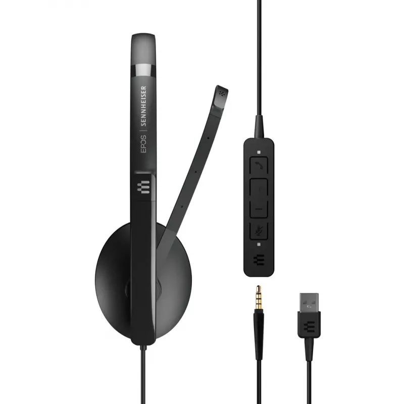 EPOS ADAPT 135 USB II peakraav juhtmega peapael kontorisse/kõnekeskusesse USB Type-A must