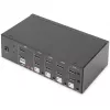 KVM-lüliti Digitus DS-12883 4 pordiga topeltkuvar 4K HDMI USB