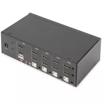 KVM-lüliti Digitus DS-12883 4 pordiga topeltkuvar 4K HDMI USB