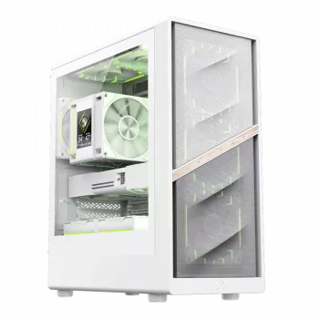 Gamemax korpus | AERIS 330 MW | Valge | Mini Tower | Toiteplokk pole kaasas