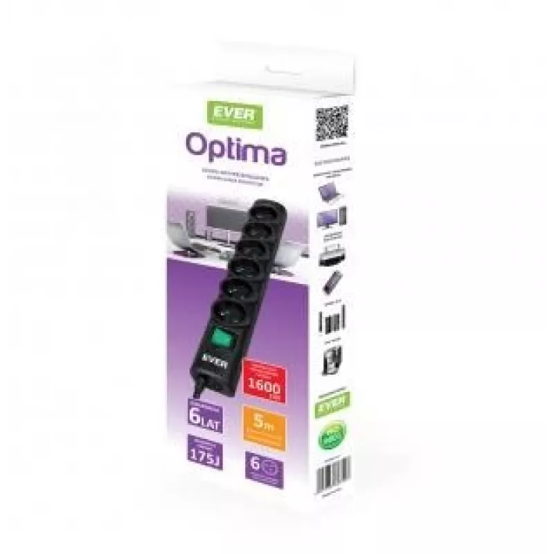 Ever Optima 5m Must 6 vahelduvvoolupistikut 250 V