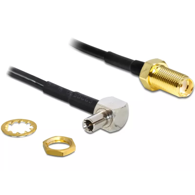 Koaksiaalkaabel DeLOCK 88487 TS-9 SMA 1,45 m must