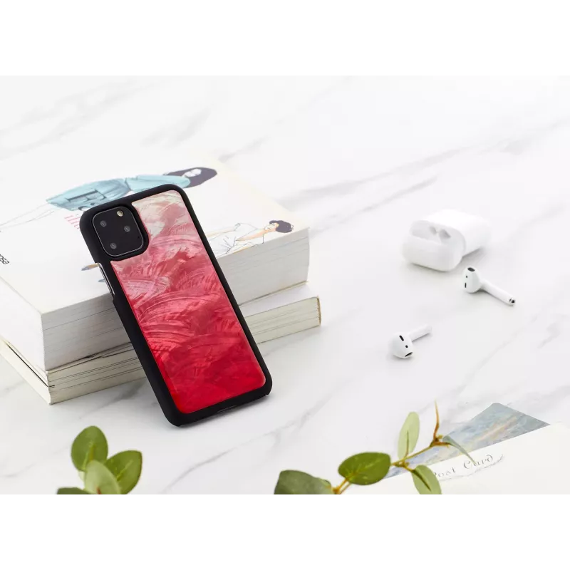 Nutitelefoni ümbris iKins iPhone 11 Pro jaoks — roosa järv ja must kahevärviline kaitseümbris